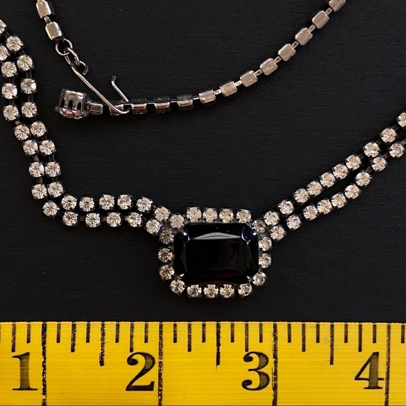VINTAGE Czech Bohemian Crystal Rhinestone NECKLACE - Picture 6 of 6